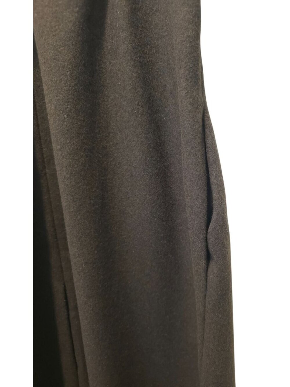 NWT MANGO Committed Collection LALA Brown Wool-Blend V-Neck Maxi Dress Size XL - Picture 7 of 14